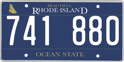RI license plate 741880