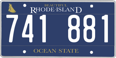 RI license plate 741881