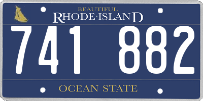 RI license plate 741882