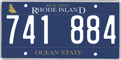 RI license plate 741884