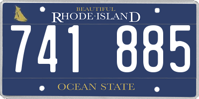 RI license plate 741885