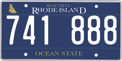 RI license plate 741888