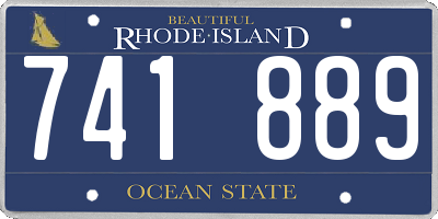 RI license plate 741889