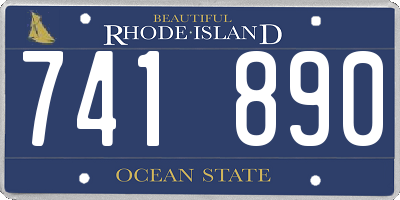 RI license plate 741890