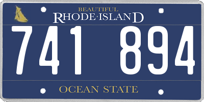 RI license plate 741894