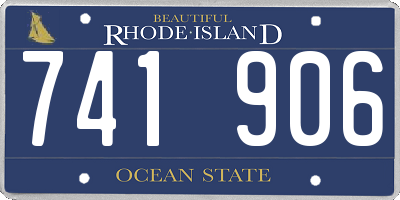 RI license plate 741906