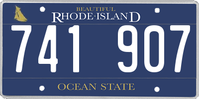 RI license plate 741907