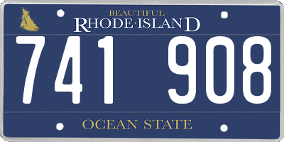 RI license plate 741908