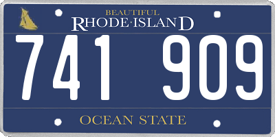 RI license plate 741909