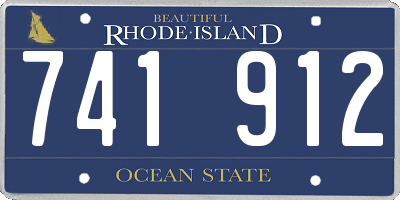 RI license plate 741912