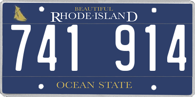 RI license plate 741914