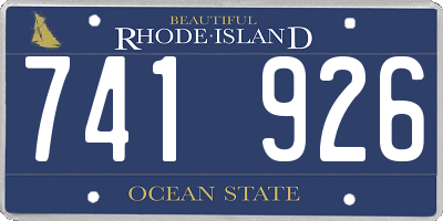 RI license plate 741926