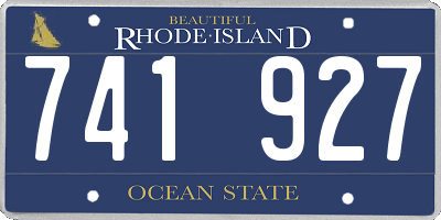 RI license plate 741927