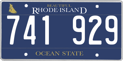 RI license plate 741929