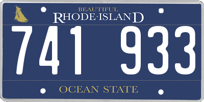RI license plate 741933
