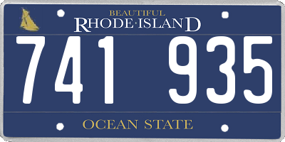 RI license plate 741935