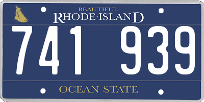 RI license plate 741939
