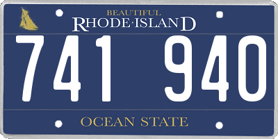 RI license plate 741940