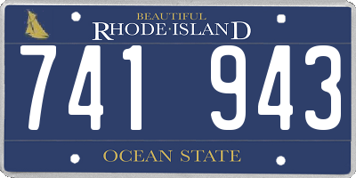 RI license plate 741943