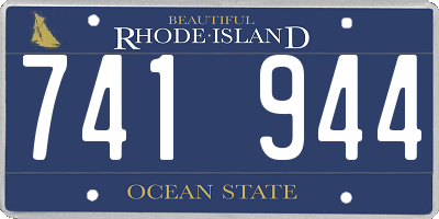 RI license plate 741944