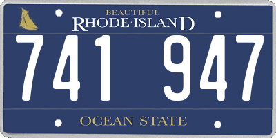 RI license plate 741947