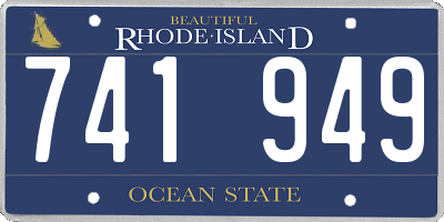 RI license plate 741949