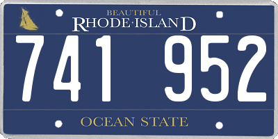 RI license plate 741952