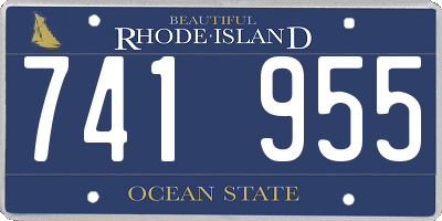 RI license plate 741955