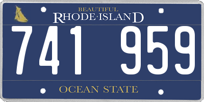 RI license plate 741959