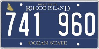RI license plate 741960