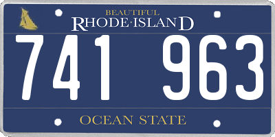 RI license plate 741963