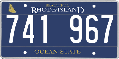RI license plate 741967