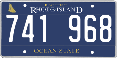 RI license plate 741968
