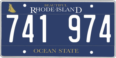 RI license plate 741974