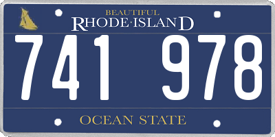 RI license plate 741978