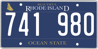 RI license plate 741980