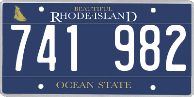 RI license plate 741982
