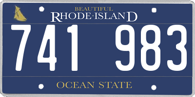 RI license plate 741983