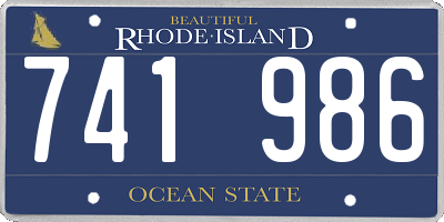 RI license plate 741986
