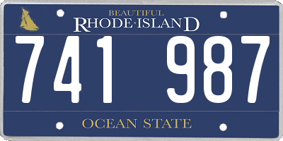 RI license plate 741987
