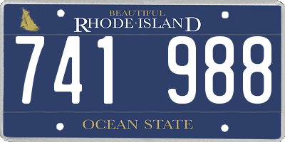 RI license plate 741988