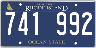 RI license plate 741992