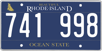 RI license plate 741998