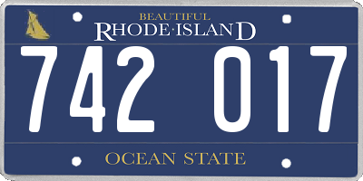 RI license plate 742017