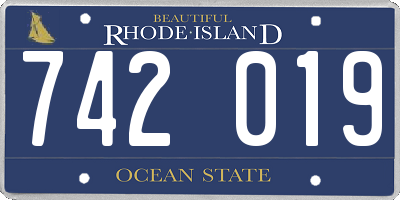 RI license plate 742019