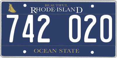 RI license plate 742020