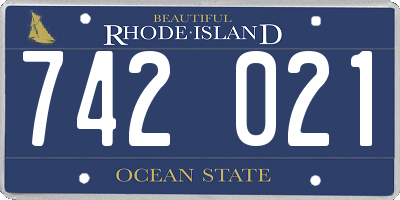 RI license plate 742021