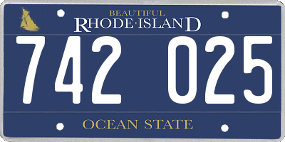 RI license plate 742025