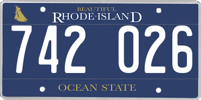 RI license plate 742026