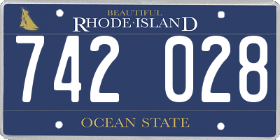 RI license plate 742028